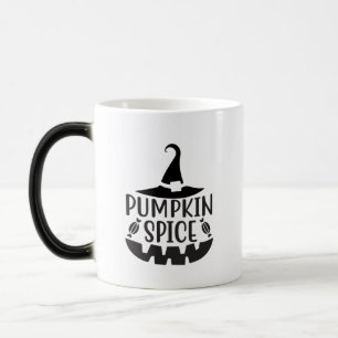 Taza Mágica Especias de calabaza con una bruja Jack-O-Lantern