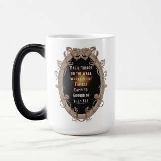 Taza Mágica Espejo mágico donde está el campamento más hermoso