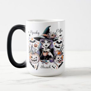 Taza Mágica Espeluznante Ruptura de café Bruja de Halloween