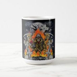 Taza Mágica Espinoso Skeleton En Halloween De Noche