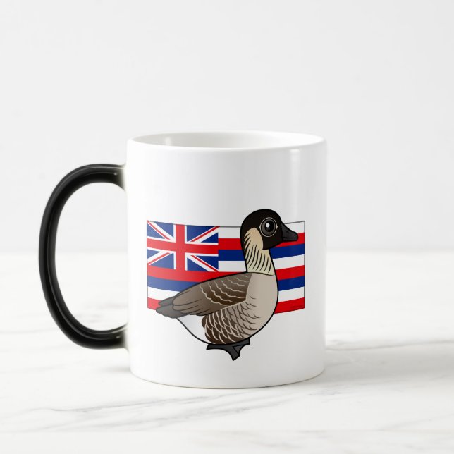 Taza Mágica Estado Birdorable de Hawaii: Nene (Izquierda)