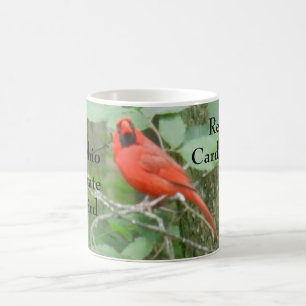 TAZA MÁGICA ESTADO DEL CARDENAL ROJO DEL PÁJARO DE OHIO