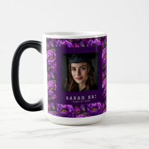 Taza Mágica Estampado Colorido de Peonías Ejercicio de Graduac