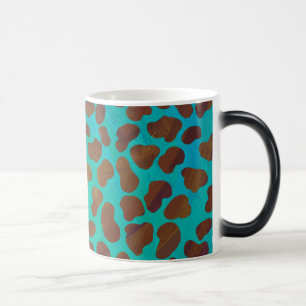 Taza Mágica Estampado marrón y azul dálmata