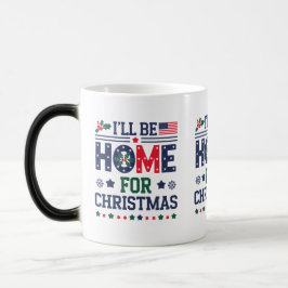 Taza Mágica Estaré en casa para Navidades | Coffee Mug
