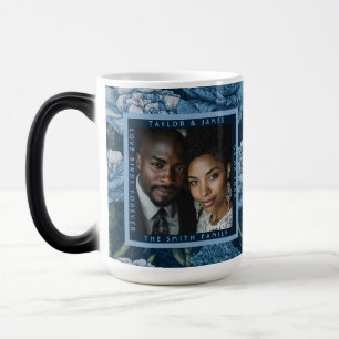 Taza Mágica Estética Botánica de Clavel Clasico para Bodas
