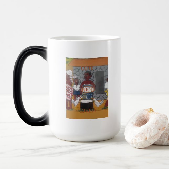 Taza Mágica Estilo de vida tradicional africano (Con donut)