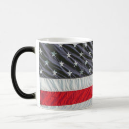 Taza Mágica Estrellas de Mug Bandera Americana tira azul rojo 