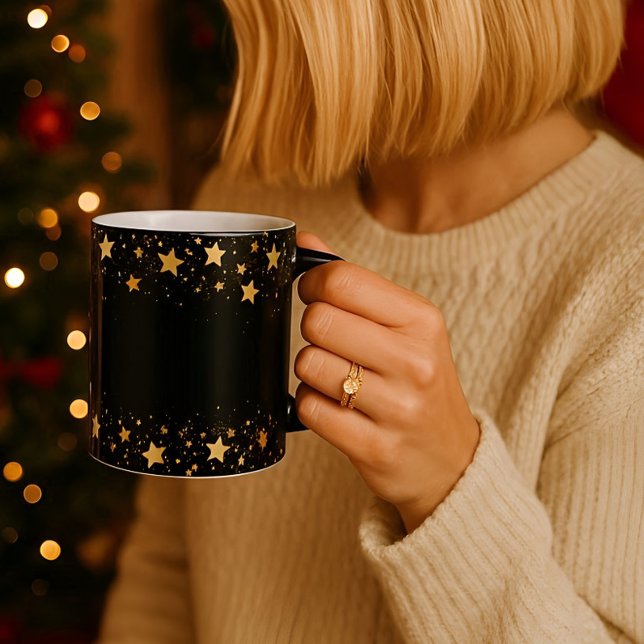 Taza Mágica Estrellas doradas modernas MAGIC MUG (Subido por el creador)