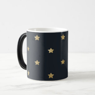 Taza Mágica Estrellas doradas sobre negro medianoche