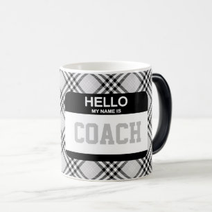 Taza Mágica Etiqueta de NOMBRE del entrenador deportivo Equipo