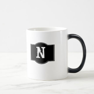 Taza Mágica Etiqueta negra monogramada