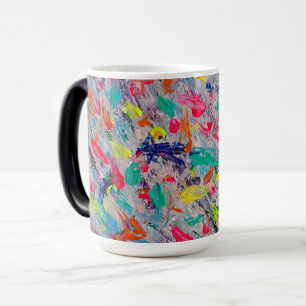Taza Mágica Expresión colorida en pintura acrílica