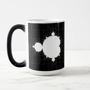 Taza Mágica Famoso Mandelbrot blanco sobre café negro Mug