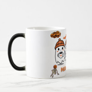 Taza Mágica Fantasmas acogedores de café de otoño – Halloween