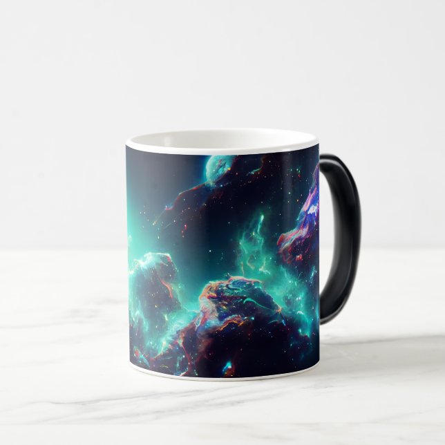 Taza Mágica Fantástico espacio abstracto de nebulosa 8 (Anverso derecho)