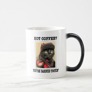 Taza Mágica Fargo Cat café mug