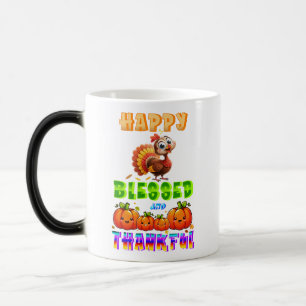 Taza Mágica Feliz Bendito Y Agradecido