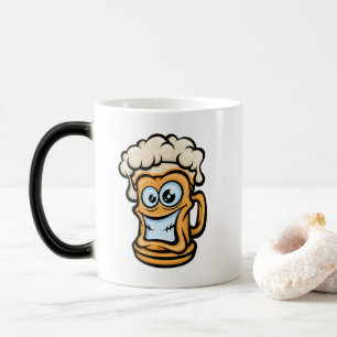Taza Mágica Feliz Cerveza Mug, Ilustracion divertido