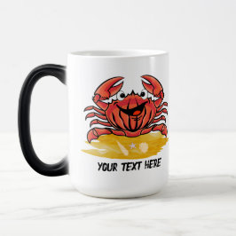 TAZA MÁGICA FELIZ CRAB, (EDITABLE)