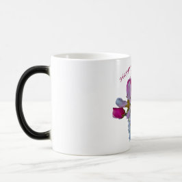 Taza Mágica Feliz cumpleaños 80 Nanna. Mugs Florales Especiale