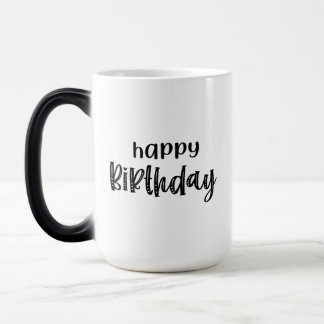 Taza Mágica Feliz Cumpleaños Moderno