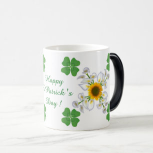 Taza Mágica ¡Feliz Día de San Patricio! Clover con Calla