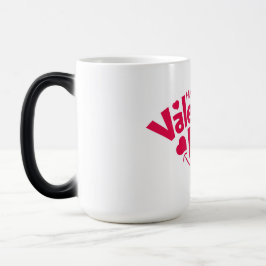 Taza Mágica Feliz día de San Valentín nombre personalizado