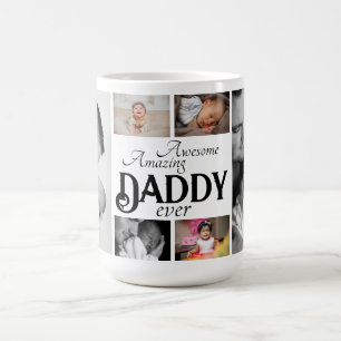 Taza Mágica Feliz Día del Padre Collage de fotos Morphing Mug