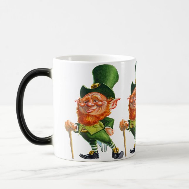 TAZA MÁGICA FELIZ LEPRECHAUN, EL DÍA DE SAN PATRICK (Izquierda)