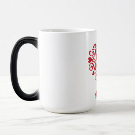 Taza Mágica Feliz Monograma personalizado de San Valentín
