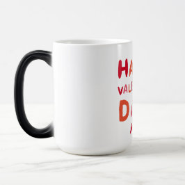 Taza Mágica Feliz Monograma personalizado de San Valentín