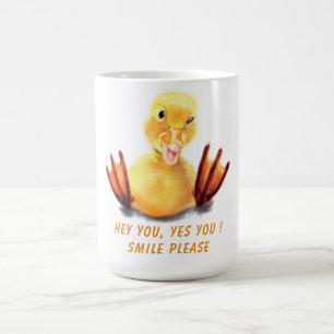 Taza Mágica Feliz Mug Gracioso Pato Amarillo - Texto Personali