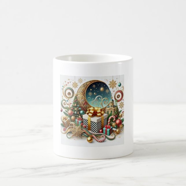 Taza Mágica Feliz Navidad con anticipación. (Centro)