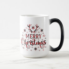 Taza Mágica Feliz Navidad Copos de nieve, Feliz Año Nuevo