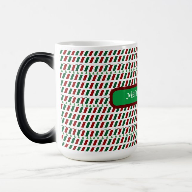 Taza Mágica Feliz Navidad Elegante y Personalizar moderno (Izquierda)