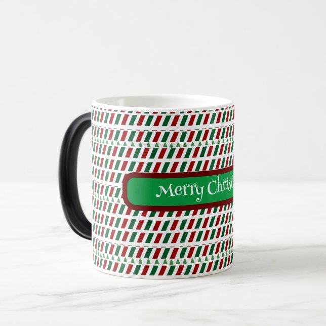 Taza Mágica Feliz Navidad Elegante y Personalizar moderno (Anverso izquierdo)