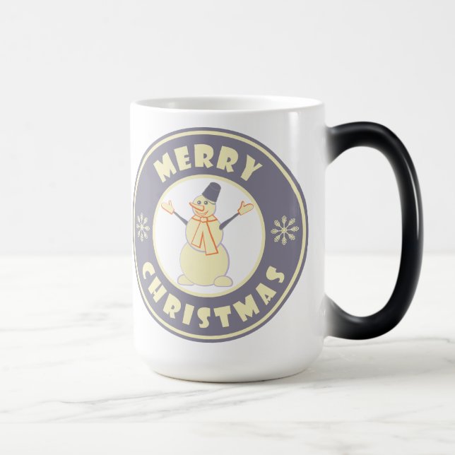 Taza Mágica Feliz Navidad feliz estilo de café famoso de nieve (Derecha)