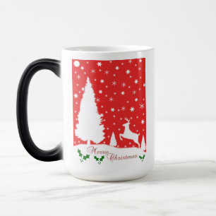 Taza Mágica Feliz Navidad Invierno Snowflakes