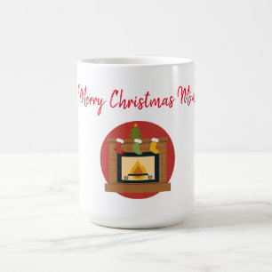 Taza Mágica Feliz Navidad, mamá chimenea