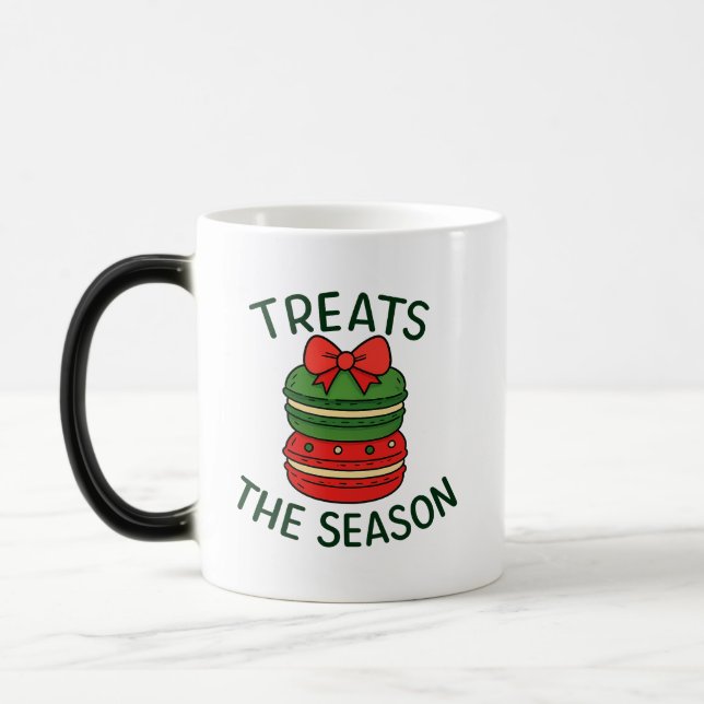 Taza Mágica Festividad Macaron Holiday Mug (Izquierda)