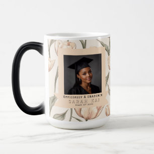 Taza Mágica Fiesta de Graduación de Flor de Tulipán Adorable