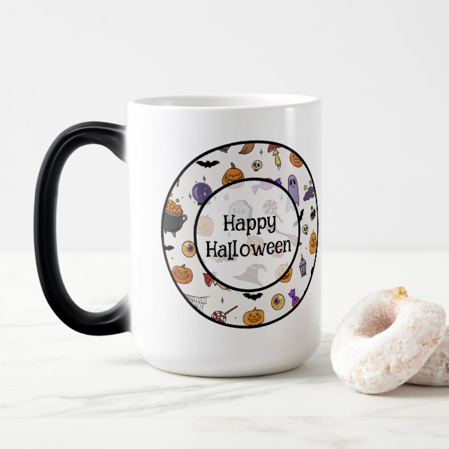 Taza Mágica Fiesta de Halloween (Con donut)