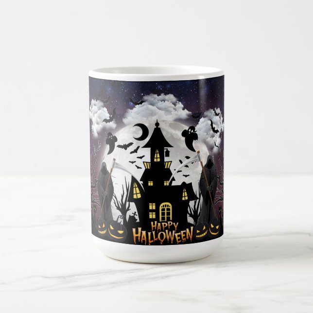 Taza Mágica Fiesta de Halloween atemorizante, casa embrujada (Centro)