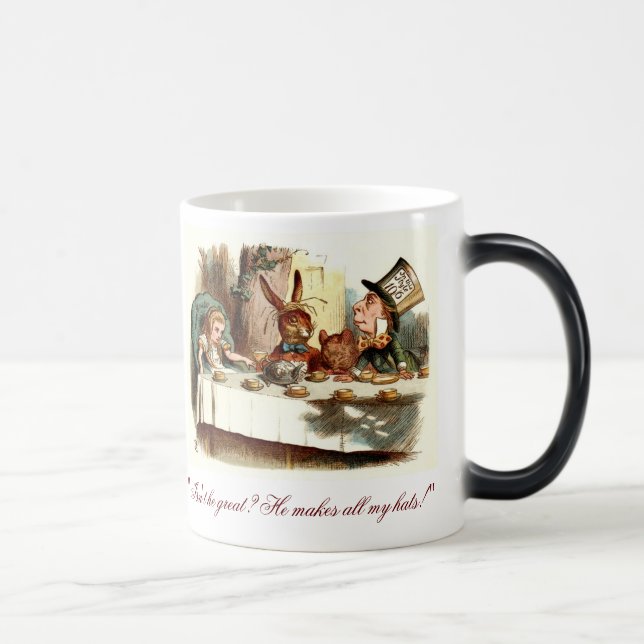 Taza Mágica Fiesta del té enojada - personalizada (Derecha)
