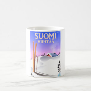 Taza Mágica Finlandia Esquía (Finlandia para esquiar)