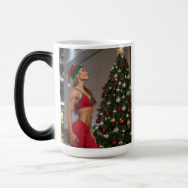 Taza Mágica Fitness Santa y el árbol de Navidad