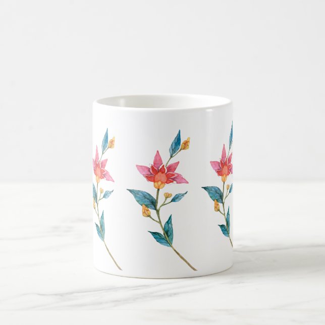 Taza Mágica Flor acuarela rosa (Centro)