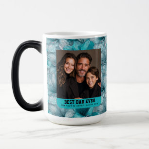 Taza Mágica Flor de Amarilis Azul Celeste Padre Papá Familia