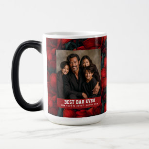 Taza Mágica Flor de Amarilis Roja Recuerdo de Padrastro